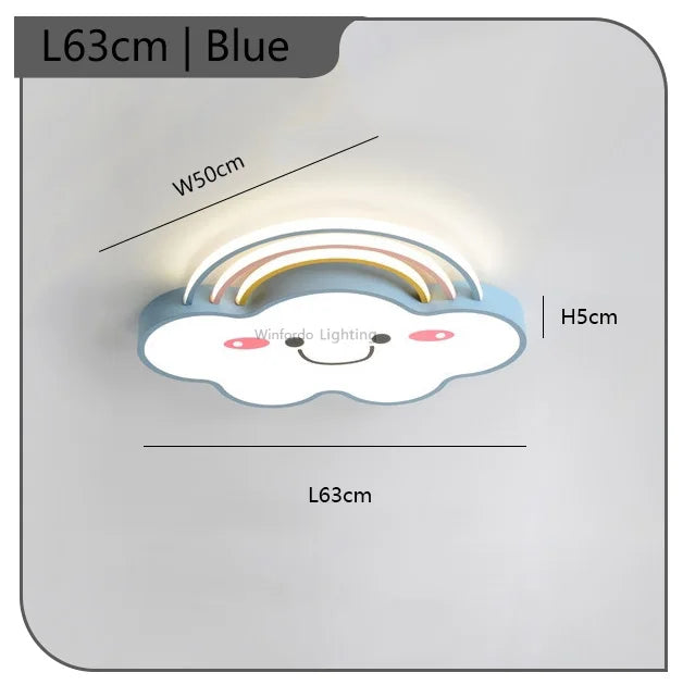 lustre nordique pour chambre d'enfants avec lumières led - vue 13 sur 12