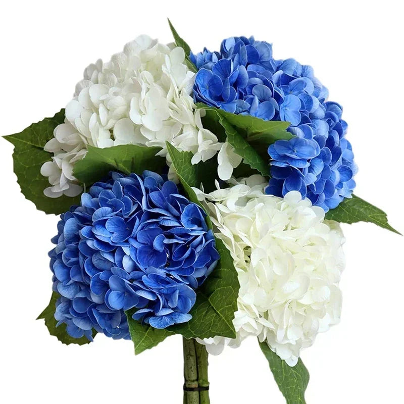 Set of 4 realistic artificial hydrangea flowers for decoration and weddings - vue 11 sur 18