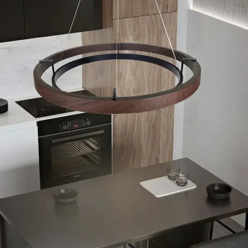 Nordic Rings Chandelier Living Room Decor Home Led Pendant Light Kitchen Island Dining Table Suspension Hanging Lamp - vue 6 sur 8