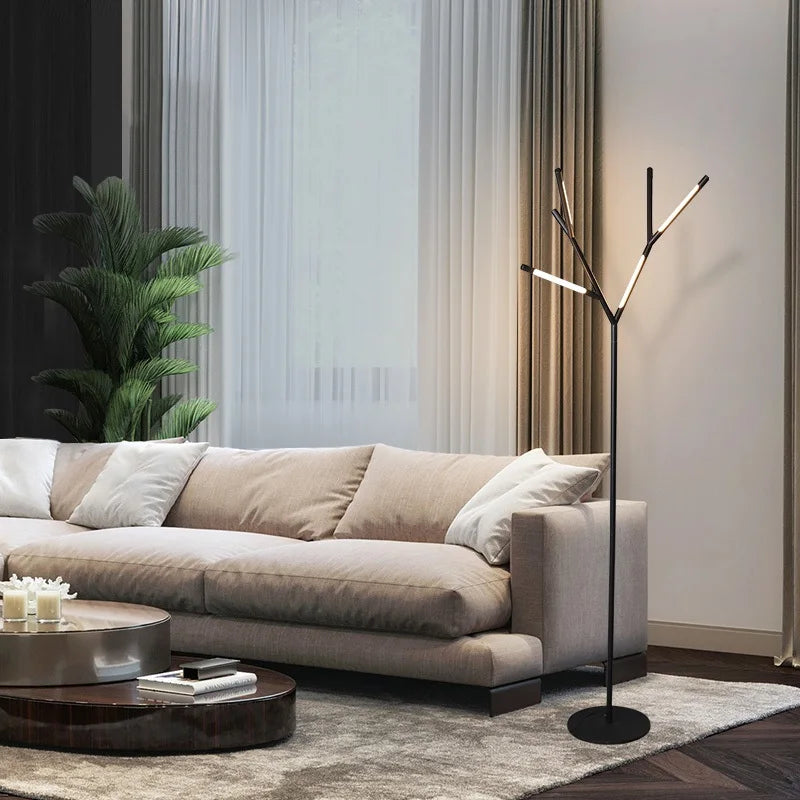Minimalist nordic LED floor lamp for decorative ambience - vue 7 sur 12