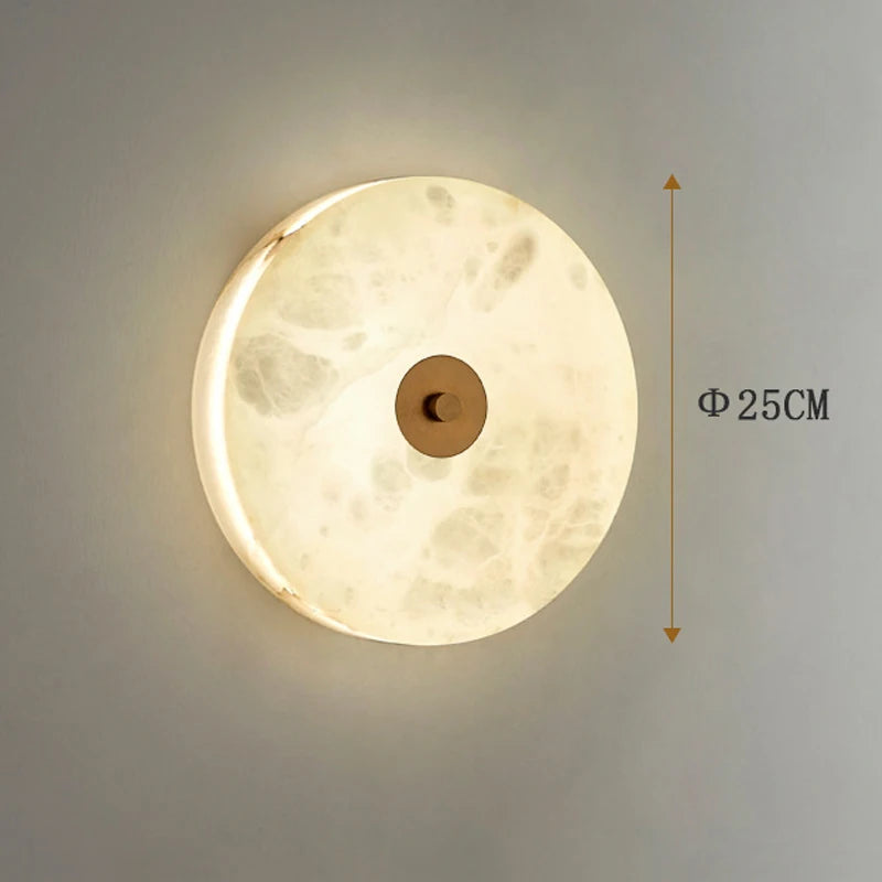 applique murale ronde led en marbre pour restaurant hôtel - vue 8 sur 8