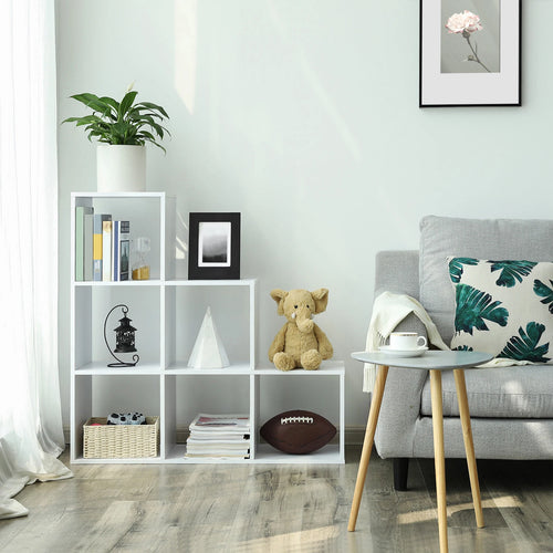 VASAGLE Stair Shelf, Bookcase, Step Shelf, Standing Shelf, with 6 Cubes, Ladder Shelf, Room Divider, Cube Shelf - vue 3 sur 8