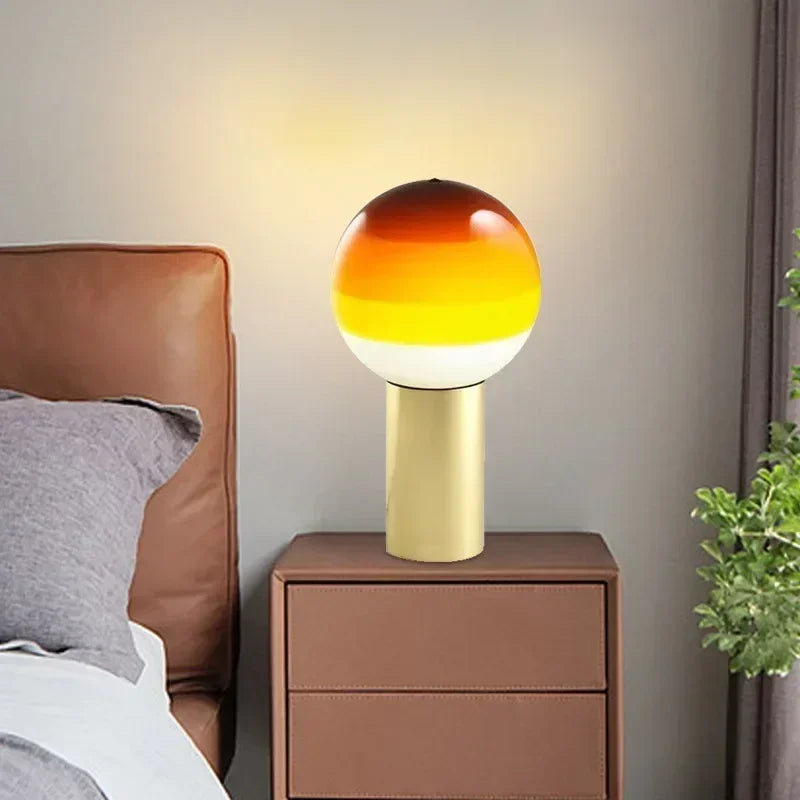 lampe de bureau nordique led en verre pour hôtel restaurant - vue 8 sur 7