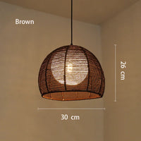 Hand-woven hemp rope chandelier stylish simple bedroom lamp balcony restaurant teahouse homestay decoration chandelier