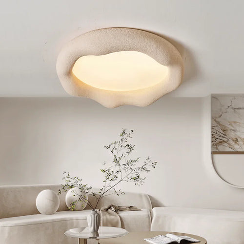 Nordic Wabi Sabi cloud ceiling light minimalist resin - vue 5 sur 12
