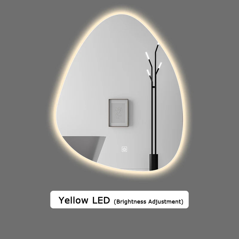 miroir intelligent multifonction avec haut-parleur bluetooth et led réglable - vue 8 sur 13