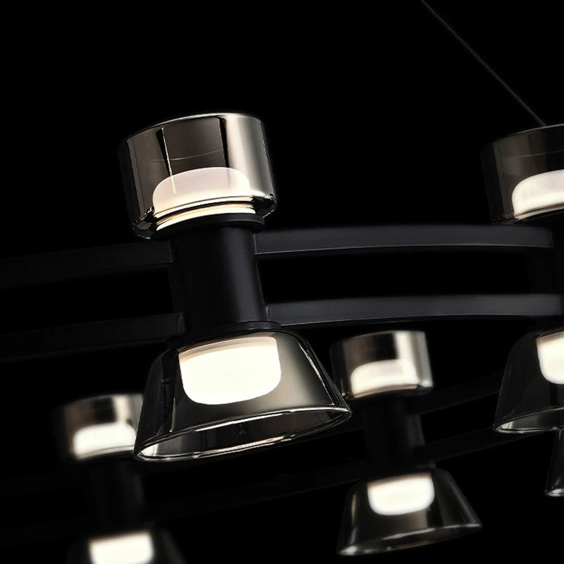 lustre led postmoderne boule suspension luminaire en verre - vue 5 sur 9