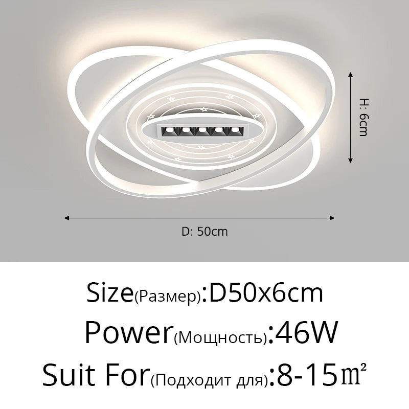 plafonnier led nordique pour intérieur et ambiance chaleureuse - vue 13 sur 14