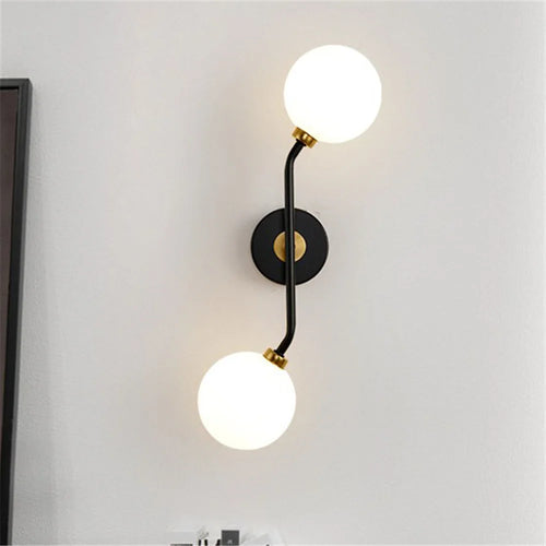 applique murale en métal et verre style nordique moderne - vue 4 sur 13
