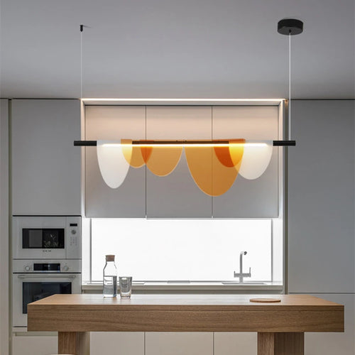 Lustre acrylique moderne nordique Led en verre coloré - vue 2 sur 10