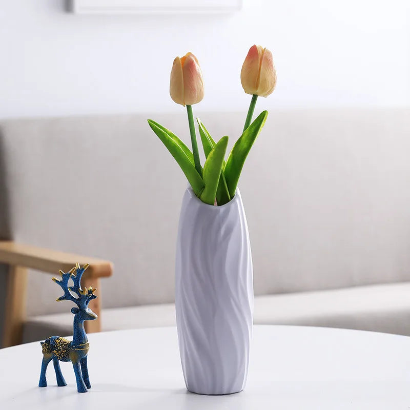 vase moderne en plastique pour décoration florale nordique - vue 15 sur 26