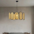 plafonnier en rotin style chinois décoratif pour restaurant 	 modèle