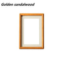 Solid Wood Round Corner Picture Frame, Walnut and Golden Sandalwood, Minimalist Design, Tabletop, Home Decor