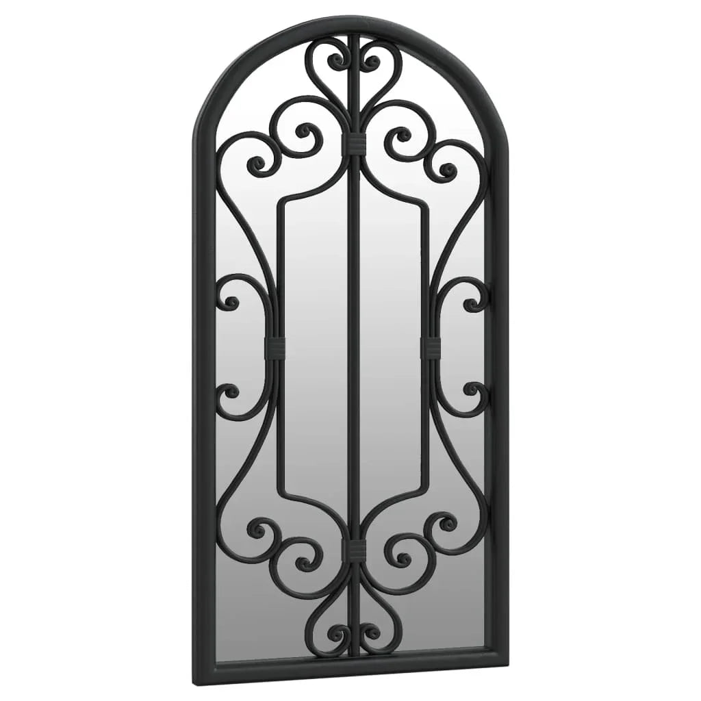70x30 cm Black Garden Mirror for Outdoor Use, Home Decoration Wall Wall Decoration Living Room Decoration - vue 3 sur 7