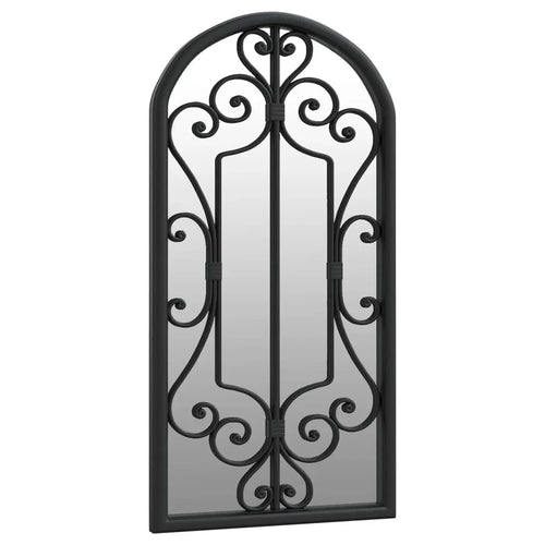 70x30 cm Black Garden Mirror for Outdoor Use, Home Decoration Wall Wall Decoration Living Room Decoration - vue 4 sur 7