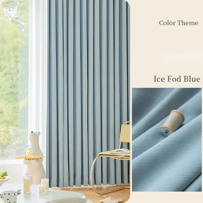 Rideau occultant moderne plissé pour salon et chambre