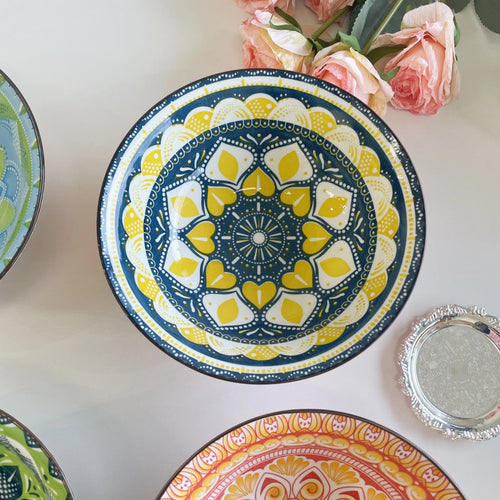 Bol soupe ceramique boheme motifs pour ramen salade