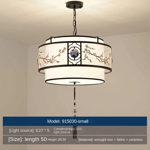 lustre rétro rond pour restaurant chinois lampe suspendue créative nouvelle collection - vue 10 sur 9