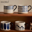 Tasse ceramique style japonais motif artisanal bureau maison