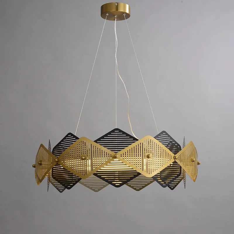 lustre post-moderne en acier inoxydable suspension led minimaliste italienne - vue 6 sur 13