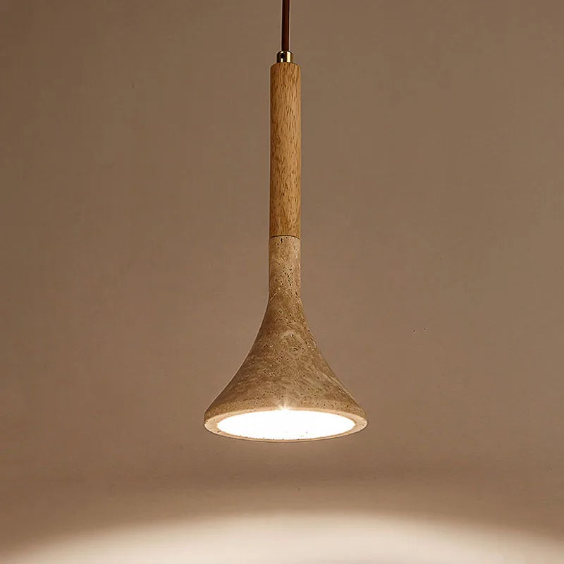 Suspension LED marbre wabi-sabi nordique - vue 5 sur 7