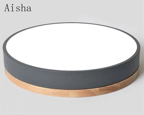 Modern round multicolour nordic LED surface mount ceiling light - vue 6 sur 12