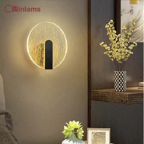 acrylic wall bedside lamp modern design minimalist diamond pattern - vue 2 sur 14