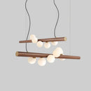 lustre japonais en bois massif design créatif éclairage tendance