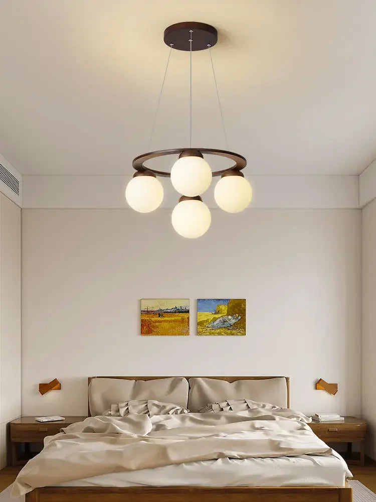 lustre en bois design pour décoration contemporaine maison - vue 4 sur 14