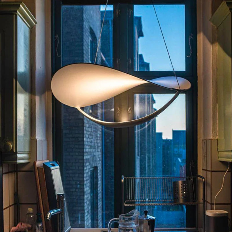 Lustre led en métal design italien moderne décorative - vue 4 sur 8
