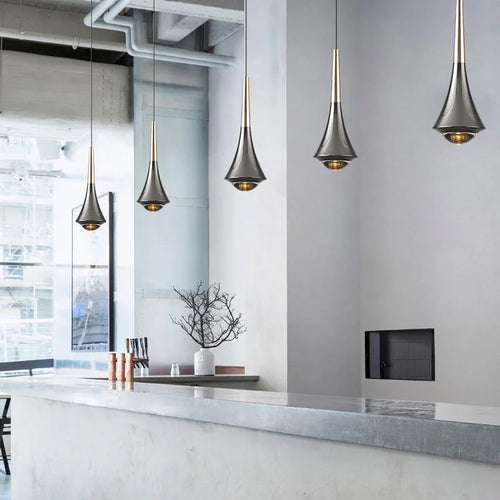 Suspension double lumière luxe plafond - vue 3 sur 7