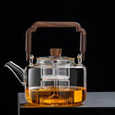 Théière verre 1300ml avec filtre épais cuisson vapeur