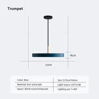 Nordic multicolour LED disc pendant light