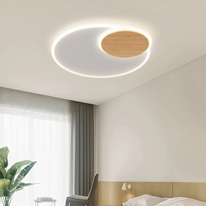 plafonnier led encastré nordique moderne simple créatif - vue 4 sur 9