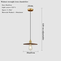 lustre nordique en fer forgé pour décoration intérieure