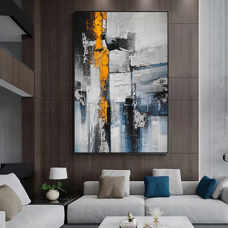 peinture à l'huile personnalisable abstraite pour décoration intérieure