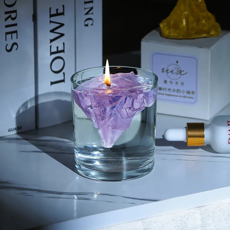 bougie parfumée flottante mont fuji pour aromathérapie et décoration - vue 3 sur 11
