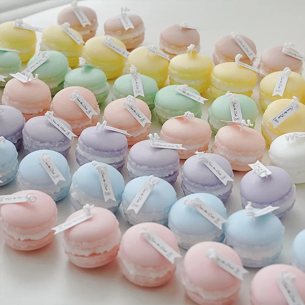 mini bougie parfumée macaron pour décoration intérieure et souvenirs - vue 4 sur 13