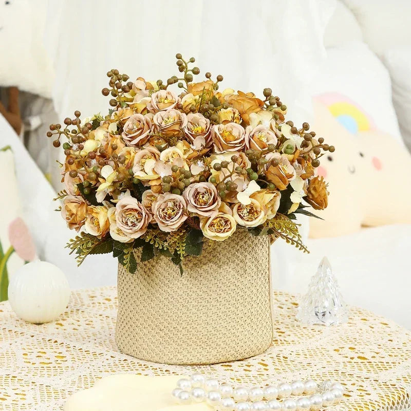 bouquet de roses artificielles en soie pour la fête de saint-valentin - vue 7 sur 12