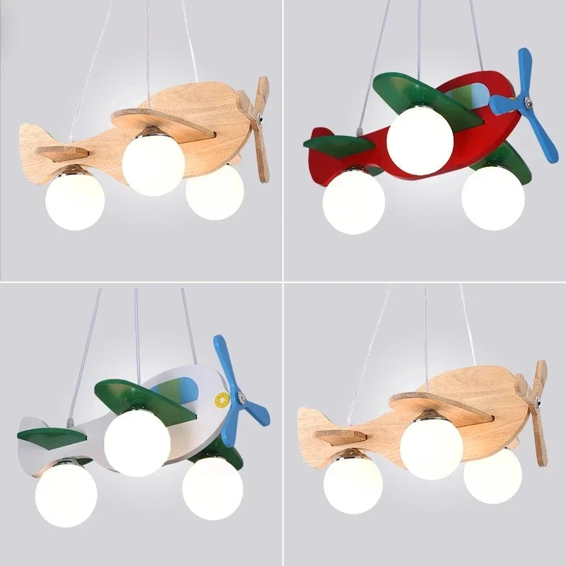 lustre en bois massif nordique design moderne pour éclairage créatif - vue 6 sur 9