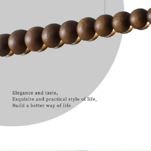 Suspension en bois lampe suspendue Table moderne LED longue lumière linéaire éclairage d'îlot de cuisine pour salle à manger salon bureau - vue 7 sur 9