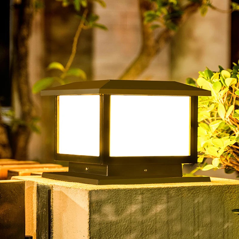 colonne lumineuse solaire à led avec télécommande pour extérieur