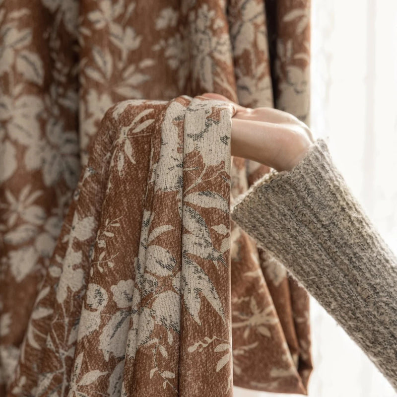 Rideau occultant floral élégant pour chambre salon intérieur