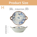 Bol japonais ceramique 19 cm anse motif floral