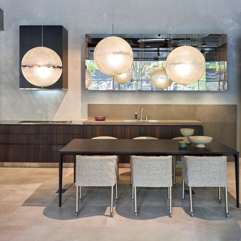 Créativité nordique Led lune suspension lumières salon salle à manger chambre décor à la maison lustre Bar Loft chevet lampe suspendue luminaire