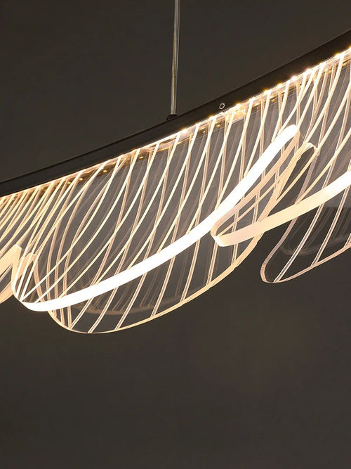 Lustre moderne en cuivre italien - vue 6 sur 9
