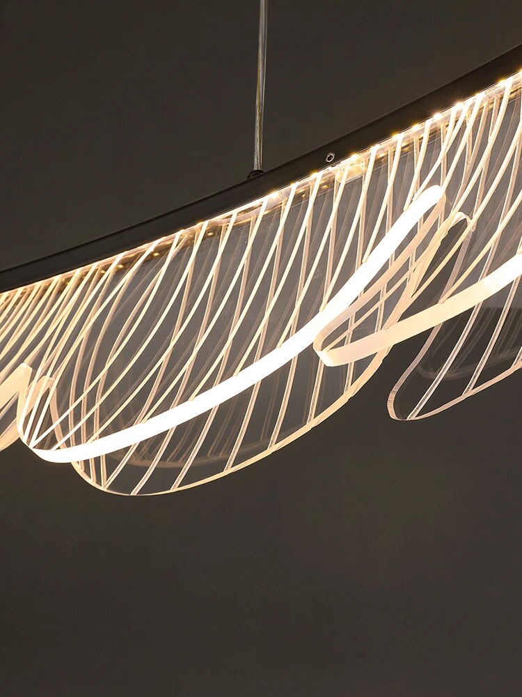 Lustre moderne en cuivre italien - vue 5 sur 9