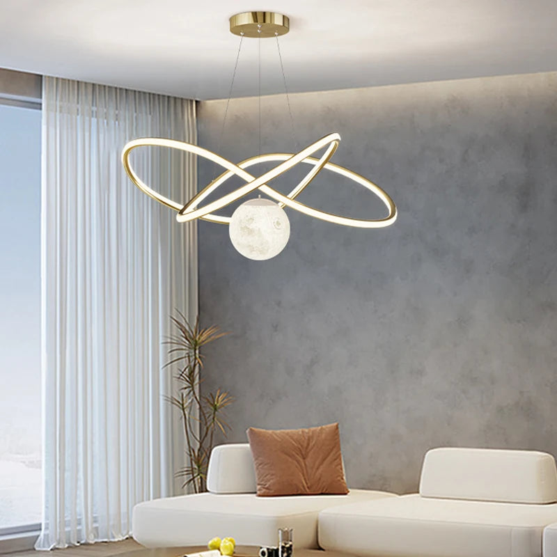 suspension moderne en aluminium pour décoration intérieure élégante - vue 6 sur 10