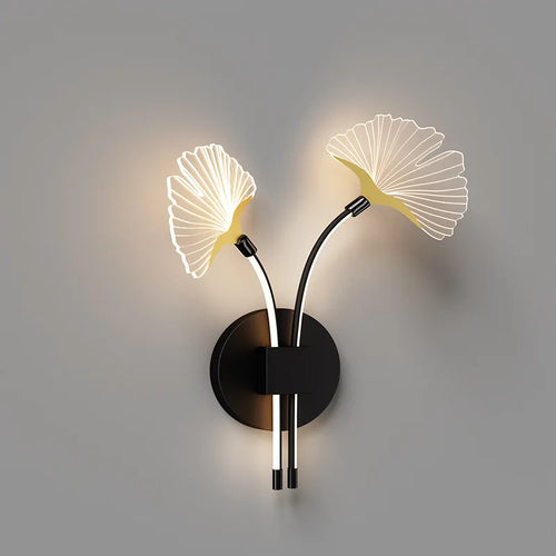 applique murale led en forme de feuille de ginkgo décorative - vue 9 sur 9