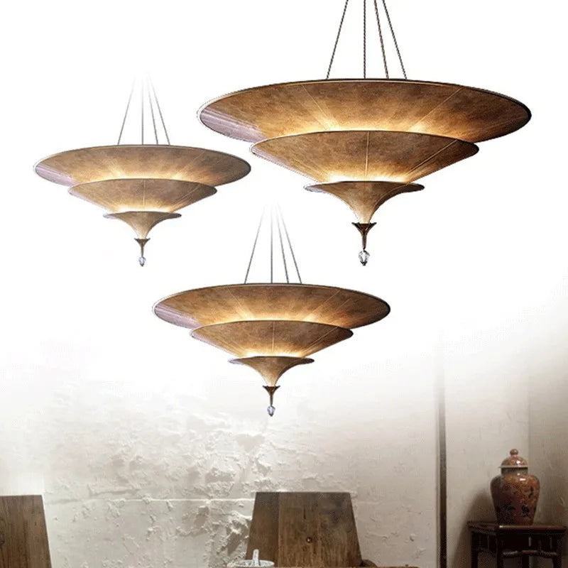 Lustre d'ambiance bouddhiste d'asie du sud-est - vue 4 sur 9